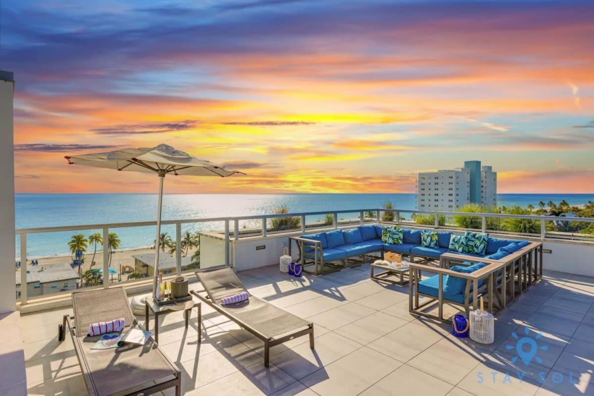 Rooftop Pool - Ocean View Balcony - Hollywood Beach Kültér fotó