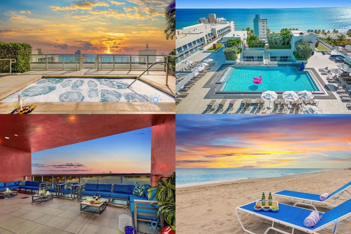 Rooftop Pool - Ocean View Balcony - Hollywood Beach Kültér fotó